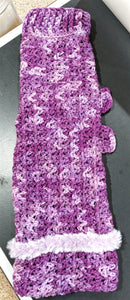 Daschund sized Purple Crochet Dog Sweater - Matching Hat optional