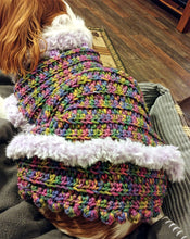 Load image into Gallery viewer, Faux Fur lined Crochet Dog Sweater
