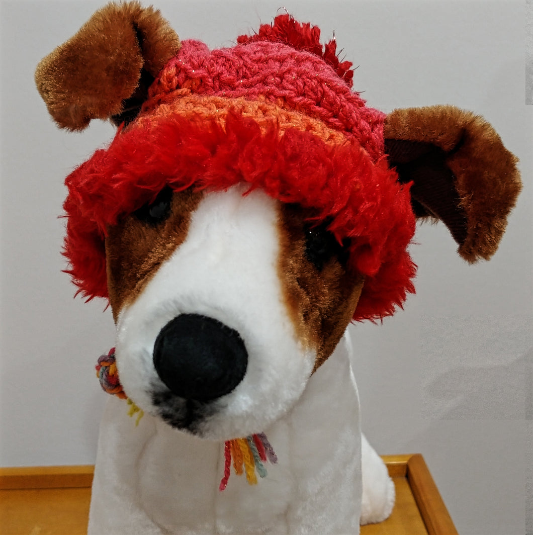 Crochet Dog Hat - Colors Vary