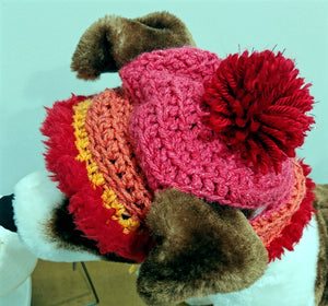 Crochet Dog Hat - Colors Vary
