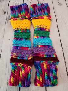 Bright, Colorful fingerless Arm Warmers