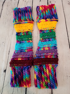 Bright, Colorful fingerless Arm Warmers