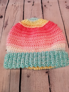 Peaceful in Pastel Hat and Arm Warmers Set